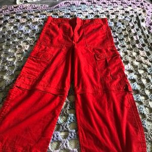 EXTREMELY RARE JNCO cargo jeans bright red flare 90s. very comfy
